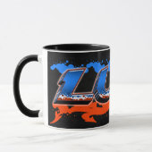 Luis Vorname Name Graffiti blue orange Tasse (Links)