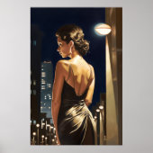 Luisa durch Straßenbeleuchtung Poster (Vorne)