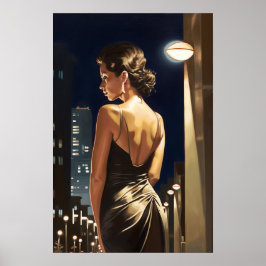 Luisa durch Straßenbeleuchtung Poster