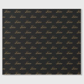 Luisa gold Design Lettering Geschenkpapier (Flach)