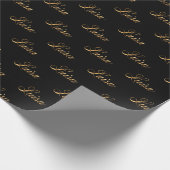 Luisa gold Design Lettering Geschenkpapier (Ecke)