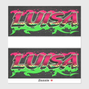 Luisa Vorname Name Graffiti Aufkleber Sticker