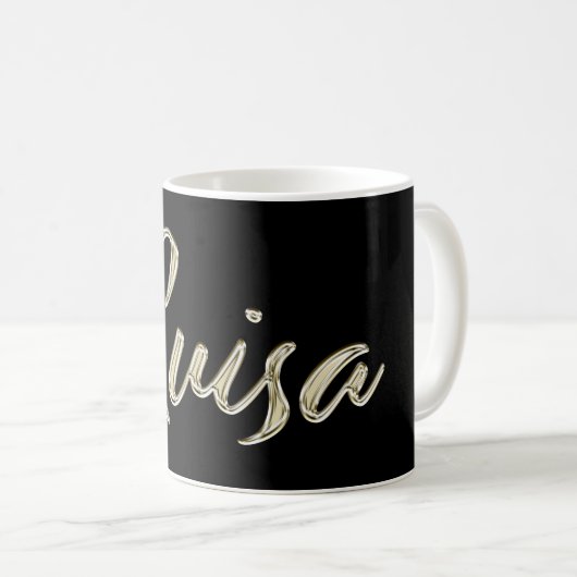 Luisa white gold Handwriting Tasse Kaffeetasse (VorderseiteRechts)