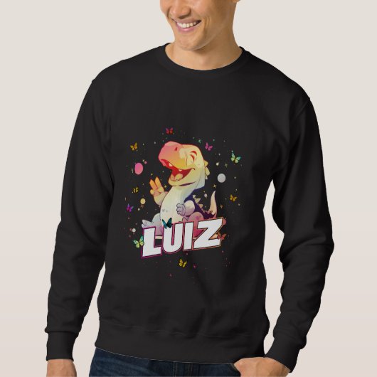 LUIZ - Niedlicher Name des Jungen mit niedlichem D Sweatshirt (Vorderseite)