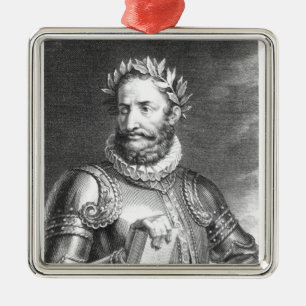 Luiz Vaz de Camoes graviert von B. Roger Silbernes Ornament