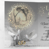 lujoso con decoración y brillo para boda dreifach gefaltete einladung (Innen Erste Seite)