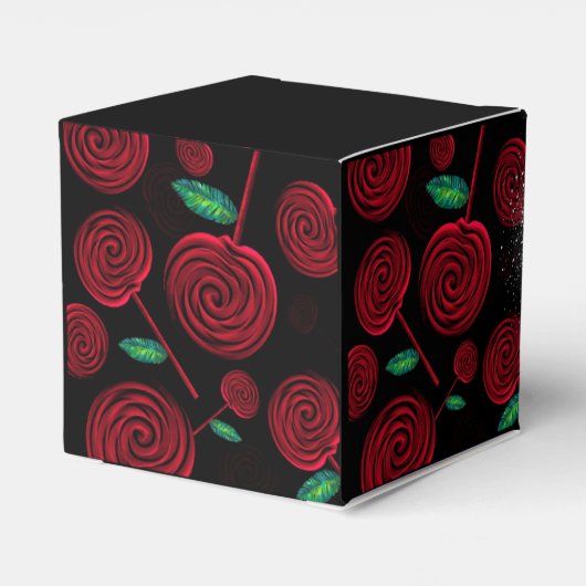 lujoso rojo y negro para celebración geschenkschachtel (Rückseite)