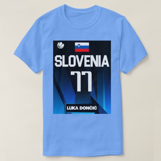 Luka Doncic 2021 Slovenien Jersey Fan Design T-Shirt (Design vorne)