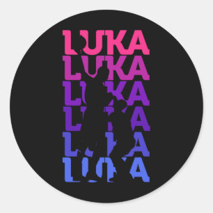 Luka Fan Basketball Sports Runder Aufkleber