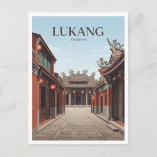 Lukang Taiwan Reiseandenken Postkarte