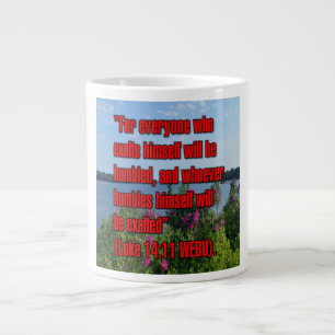 Lukas 14:11 WEBU Mug Jumbo-Tasse