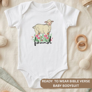 Lukas 15:41 Gefundenes Schaf Hirte und Lamm Baby Strampler