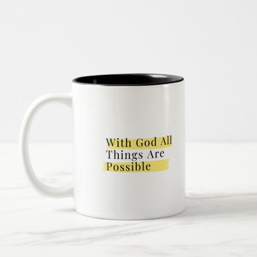 Lukas 1:37 zweifarbige tasse (Links)