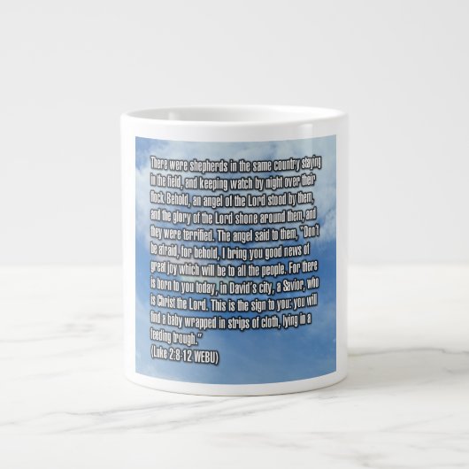 Lukas 2:8-12 WEBU Tasse (Vorderseite)