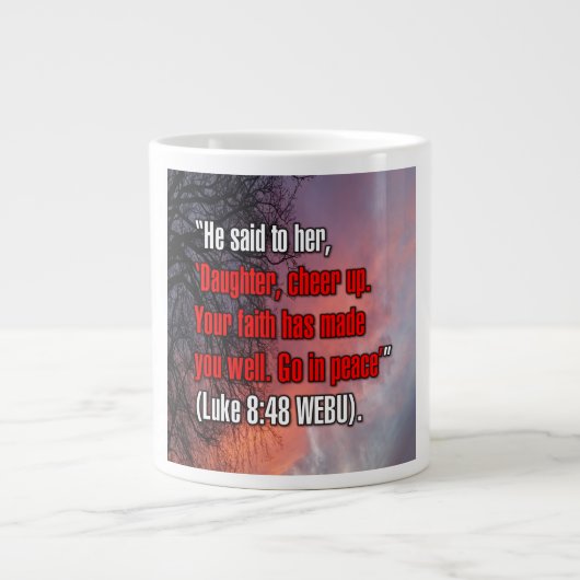 Lukas 8:48 WEBU Tasse (Vorderseite)