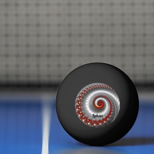 LUKAS ~ Silver Muschel ~ Fraktal Design ~ Tischtennisball (Netto)