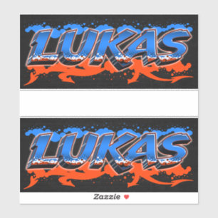 Lukas Vorname Name Graffiti Aufkleber Sticker
