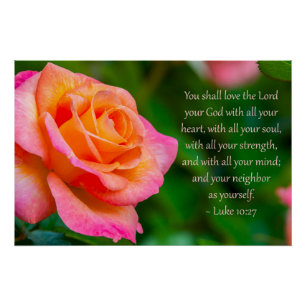 Luke 10:27 Druck, Wertposter-Papier (Halbglanz) Poster