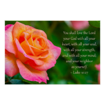 Luke 10:27 Druck, Wertposter Papier (Halbglanz)
