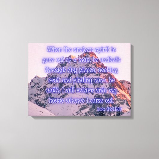 Luke 11:24 Bibelverse KJV Gemälde Kunst Leinwanddruck (Vorderseite)