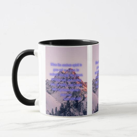 Luke 11:24 KJV Bible Verse Pic Zwei-Tonen-Tasse Tasse (Links)