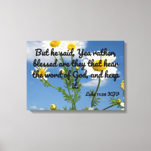 Luke 11:28 Bibelverse KJV Gemälde Kunst Leinwanddruck