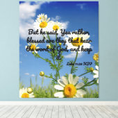 Luke 11:28 Bibelverse KJV Gemälde Kunst Leinwanddruck (Insitu (Holzboden))