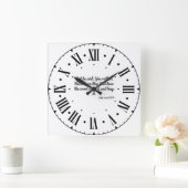 Luke 11:28 KJV Bibel Verse Schwarze Römische Zahl Quadratische Wanduhr (Zuhause)