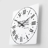 Luke 11:28 KJV Bibel Verse Schwarze Römische Zahl Quadratische Wanduhr (Winkel)