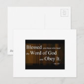 Luke 11:28 postkarte (Vorne/Hinten)