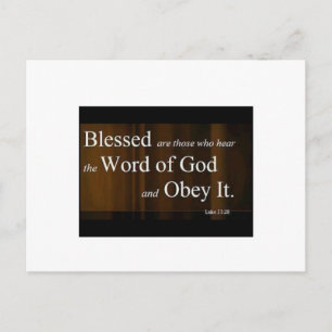Luke 11:28 postkarte