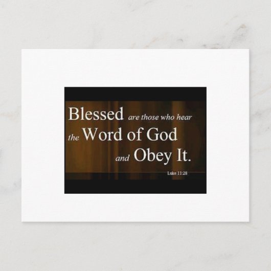 Luke 11:28 postkarte (Vorderseite)