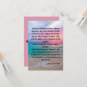 Luke 11:2-4 KJV Bibelschrift Pic Begrüßung Karte (Vorderseite/Rückseite Beispiel)