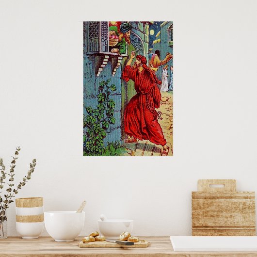 Luke 11:5-8 A Friend in Need Poster (Küche)