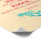 Luke 11:9 Also sage ich Ihnen. Poster (Ecke)