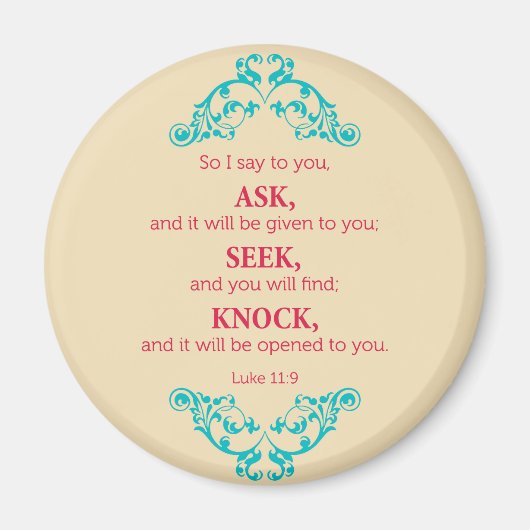 Luke 11:9 magnet (Vorne)