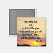 Luke 11:9 magnet (Vorderseite/Rückseite)