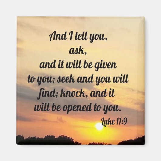 Luke 11:9 magnet (Vorne)