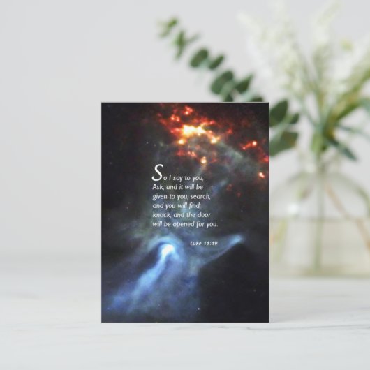 Luke 11:9 postkarte (Stehend Vorderseite)