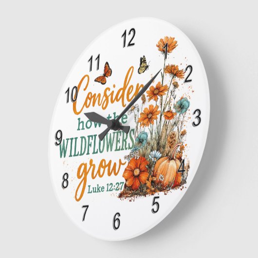 Luke 12:27 große wanduhr (Winkel)