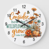 Luke 12:27 große wanduhr (Vorderseite)