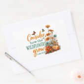 Luke 12:27 rechteckiger aufkleber (Umschlag)