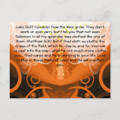 Luke 12:27 Überlegen Sie, wie die Lilien wachsen. Postkarte (Vorderseite)