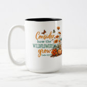 Luke 12:27 zweifarbige tasse (Links)