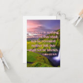 Luke 12:2 KJV Bibelverse Pic Flachgrüßkarte Karte (Vorderseite/Rückseite Beispiel)