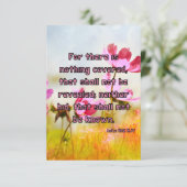 Luke 12:2 KJV Bibelverse Pic Flachgrüßkarte Karte (Stehend Vorderseite)