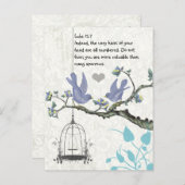 Luke 12:7 Sie sind wertvoller als viele Spatzen Postkarte (Vorne/Hinten)