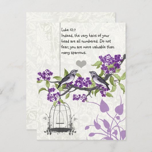 Luke 12:7 Sie sind wertvoller als viele Spatzen Postkarte (Vorne/Hinten)