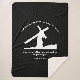 Luke 14:27 KJV Jesus Cross Christlich Bibel Verse Sherpadecke