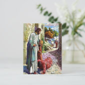 Luke 17:11-19 Zehn Lepers Postkarte gereinigt (Stehend Vorderseite)